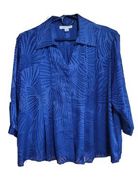 Sheer Print Blouse (sz 2X)